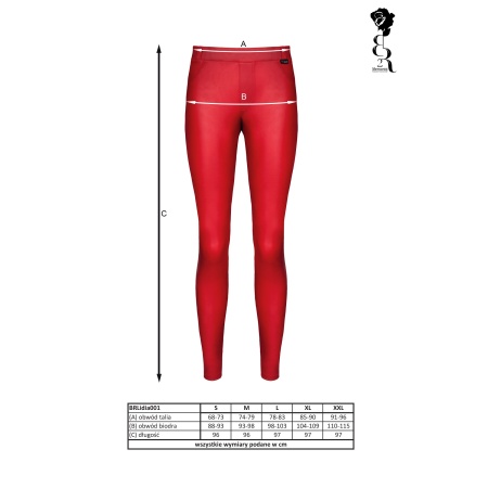 BRLIDIA001 legginsy czerwone rozmiar L - 8