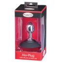 Korek analny MALESATION Alu-Plug chromowany z odpinaną przyssawką, średnica 3 cm - 6