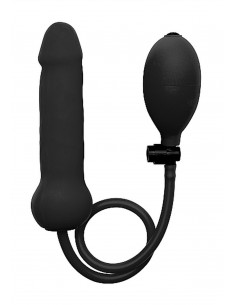 Inflatable Silicone Dong - Black