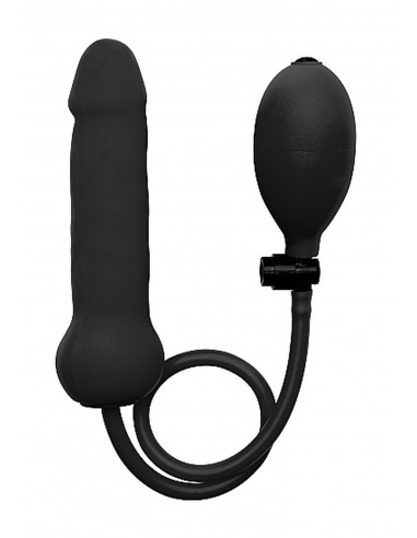 Inflatable Silicone Dong - Black
