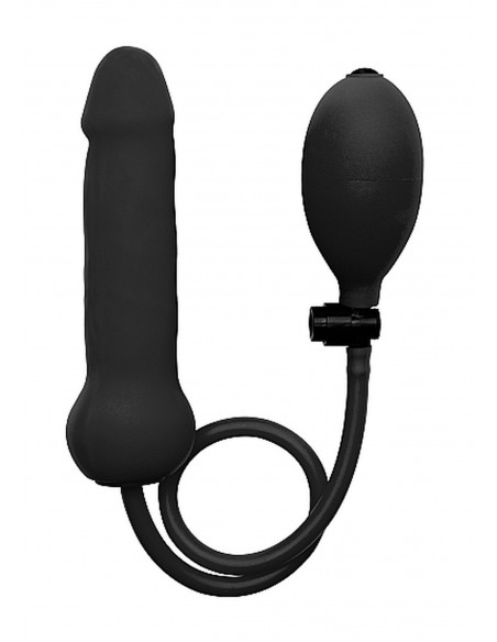 Inflatable Silicone Dong - Black