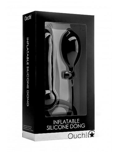 Inflatable Silicone Dong - Black