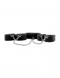 Reversible Collar / Wrist / Ankle Cuffs - Black 2