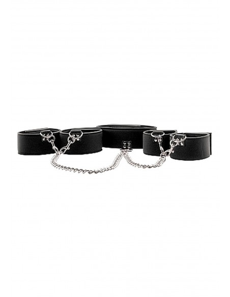 Reversible Collar / Wrist / Ankle Cuffs - Black
