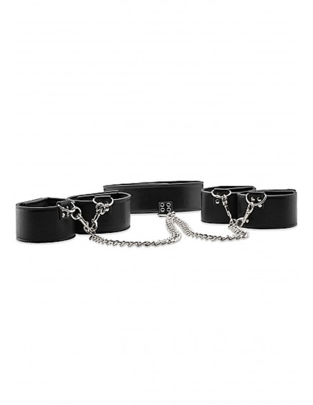 Reversible Collar / Wrist / Ankle Cuffs - Black