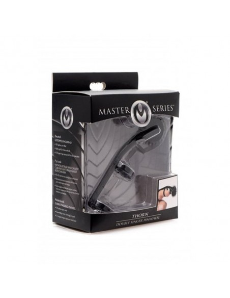 BDSM-Master Series Thorn Double Finger Pinwheel Black