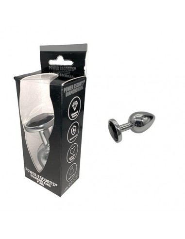 Plug-Diamond King Butt Plug - Metal Large Black