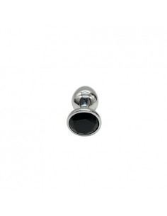 Plug-Diamond King Butt Plug - Metal Large Black 2