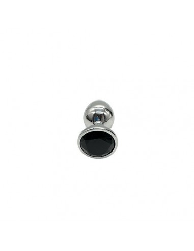 Plug-Diamond King Butt Plug - Metal Large Black