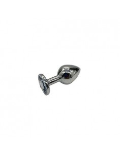 Plug-Diamond King Butt Plug - Metal Medium Clear 2