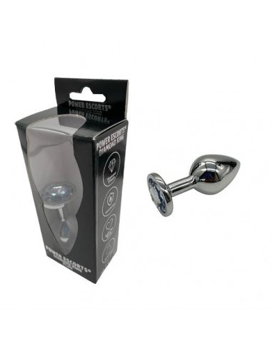 Plug-Diamond King Butt Plug - Metal Medium Clear