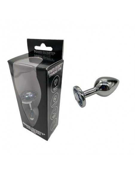 Plug-Diamond King Butt Plug - Metal Medium Clear