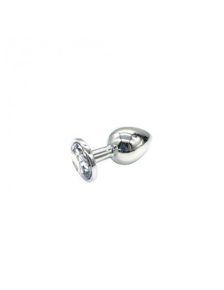 Plug-Diamond King Butt Plug - Metal Large Clear