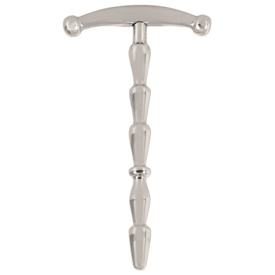 Penisplug Big Anchor – stalowa zatyczka do cewki moczowej z 4 koralikami, 11,7 cm - 1 2