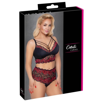 Bra and Briefs black/red - 1