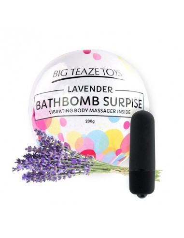 Big Teaze Toys - Bath Bomb Surprise with Vibrating Body Massager Lavender