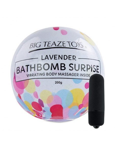 Big Teaze Toys - Bath Bomb Surprise with Vibrating Body Massager Lavender