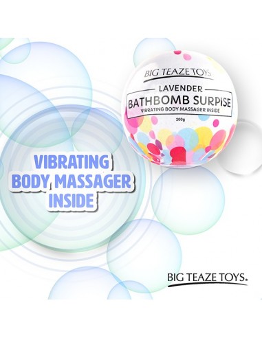 Big Teaze Toys - Bath Bomb Surprise with Vibrating Body Massager Lavender