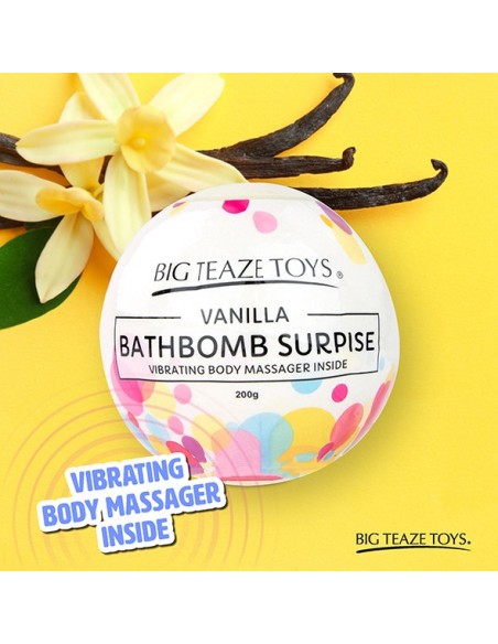 Big Teaze Toys - Bath Bomb Surprise with Vibrating Body Massager Vanilla