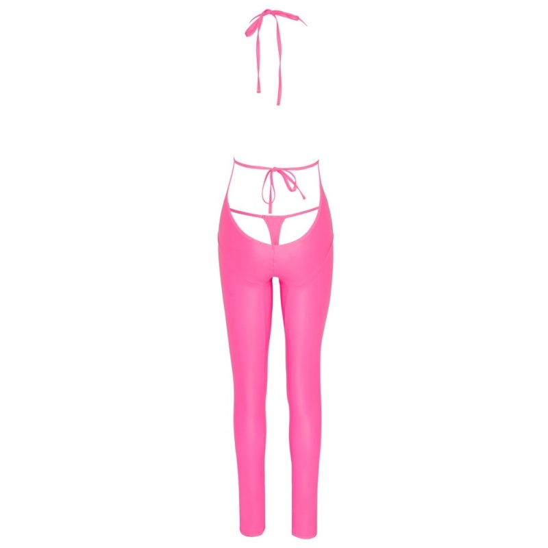 Jumpsuit hot pink L - 6