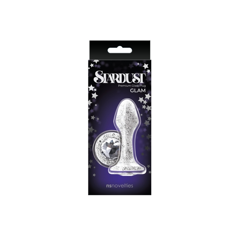 Korek Analny Buttplug Stardust Glam White - 2