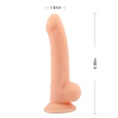 Realistyczny Dildo Naked Legend Trooper-Flesh - Silikonowy Trzon z Przyssawką i Moszną, 21 cm, Ø 4 cm - 6