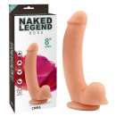 Dildo Boss-Flesh - wygięty trzon z przyssawką, silikon medyczny, 20,5 cm - 1