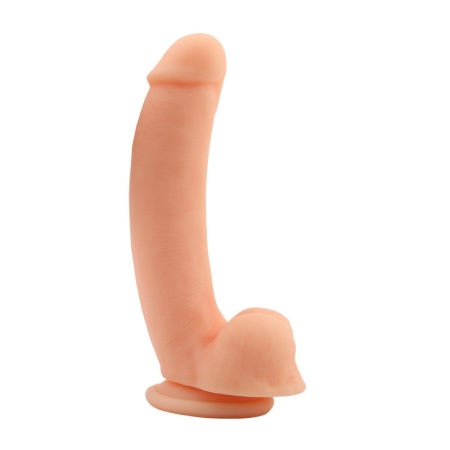 Dildo Boss-Flesh - wygięty trzon z przyssawką, silikon medyczny, 20,5 cm - 2