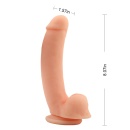 Dildo Boss-Flesh - wygięty trzon z przyssawką, silikon medyczny, 20,5 cm - 7