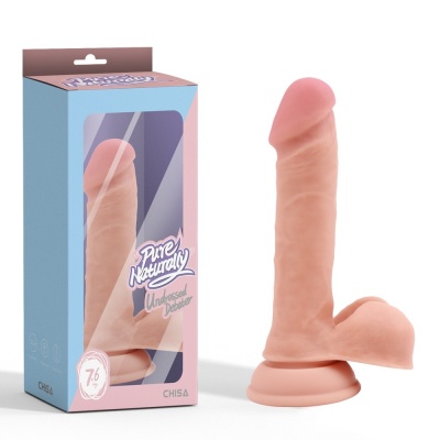 Undressed Debater — realistyczny dildo z płynnego silikonu Dual-Density z przyssawką, 19,2 cm, średnica maks. 3,6 cm - 1