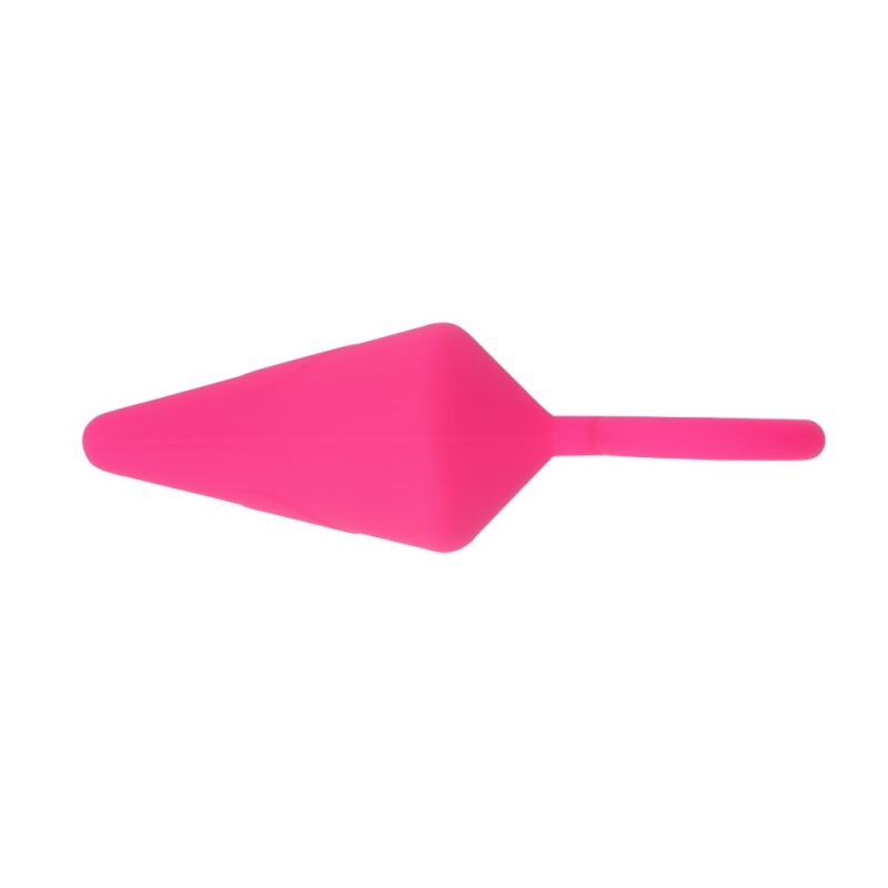 Korek analny Candy Plug L-Pink (rozmiar L) - silikonowy z pierścieniowym uchwytem o-ring - 3