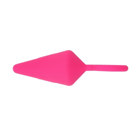 Korek analny Candy Plug L-Pink (rozmiar L) - silikonowy z pierścieniowym uchwytem o-ring - 3