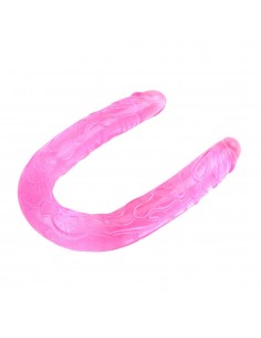Jelly Flexible Double Dong-Pink 2
