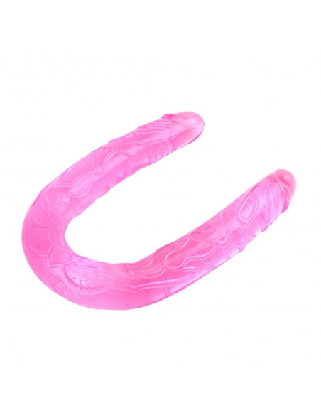 Jelly Flexible Double Dong-Pink