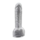 Dildo Ben Dover-Silver z przyssawką i realistyczną strukturą, 19,5 cm - 3