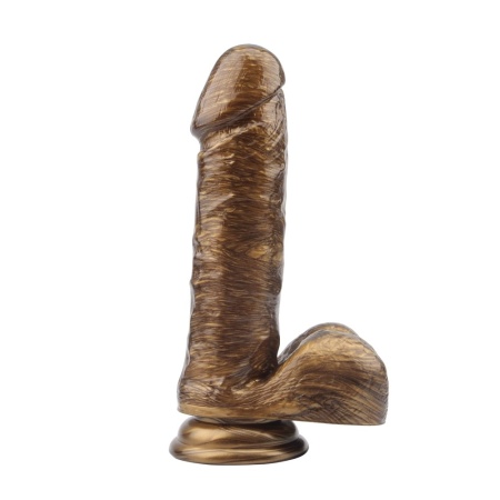 Dildo Ben Dover Gold z przyssawką - miękkie tworzywo PVC, długość 19,5 cm - 2