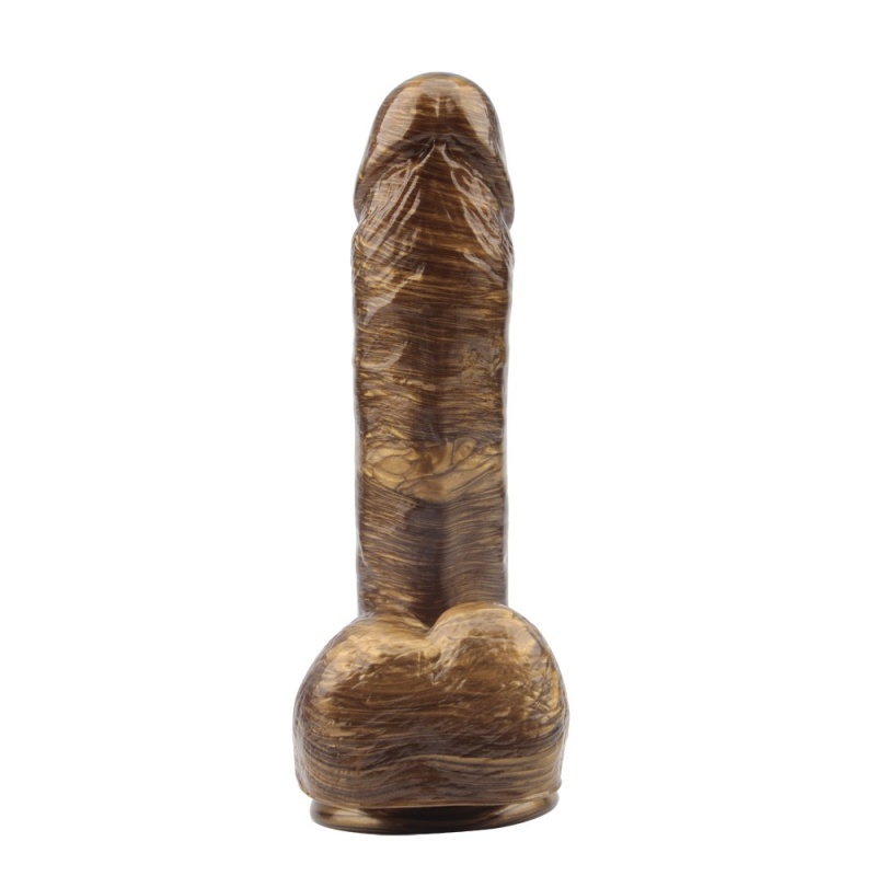 Dildo Ben Dover Gold z przyssawką - miękkie tworzywo PVC, długość 19,5 cm - 3