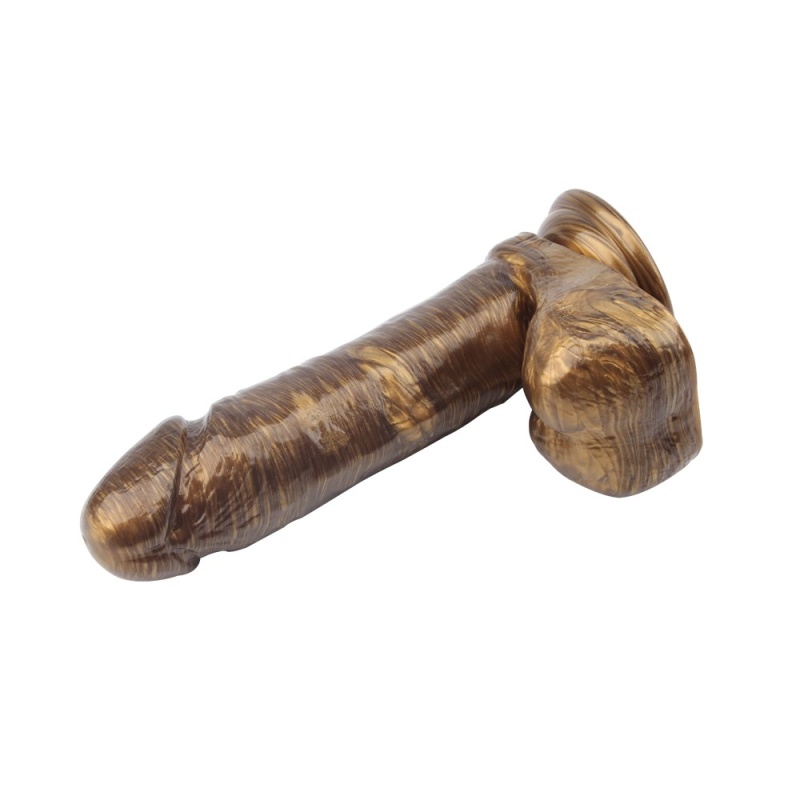 Dildo Ben Dover Gold z przyssawką - miękkie tworzywo PVC, długość 19,5 cm - 6