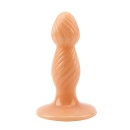 Korek analny Large Wave Probe - spiralna faktura i stabilna podstawa pierścieniowa, 14,5 cm - 2