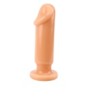 Dildo analne Large Slim T-Skin z prostym trzonem, wyżłobieniem u podstawy i długością 16,5 cm - 2