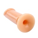 Dildo analne Large Slim T-Skin z prostym trzonem, wyżłobieniem u podstawy i długością 16,5 cm - 5