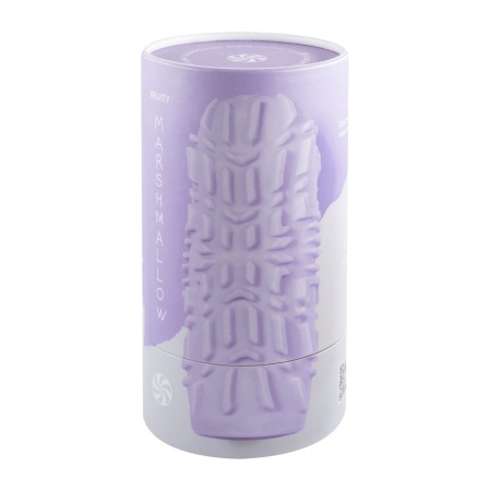 Masturbator Marshmallow Maxi Fruity Purple - dwustronne reliefy TPE, 14 cm - 1