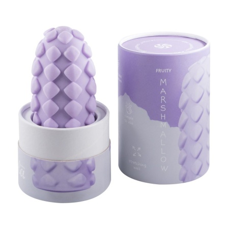Masturbator Marshmallow Maxi Fruity Purple - dwustronne reliefy TPE, 14 cm - 2