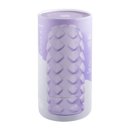 Masturbator Marshmallow Maxi Fruity Purple - dwustronne reliefy TPE, 14 cm - 3