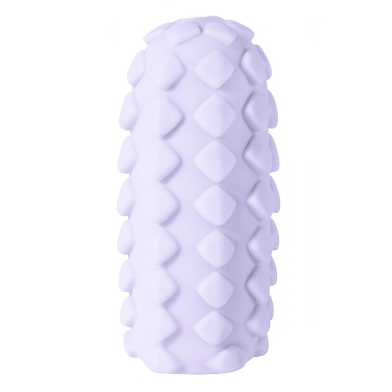 Masturbator Marshmallow Maxi Fruity Purple - dwustronne reliefy TPE, 14 cm - 4