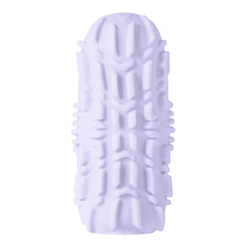 Masturbator Marshmallow Maxi Fruity Purple - dwustronne reliefy TPE, 14 cm - 5