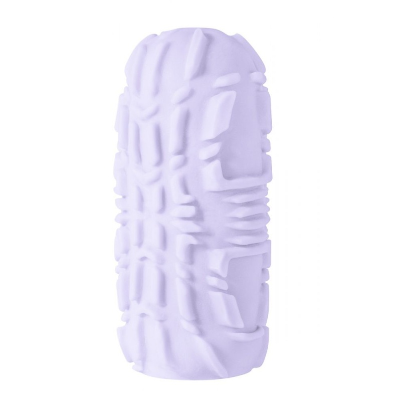 Masturbator Marshmallow Maxi Fruity Purple - dwustronne reliefy TPE, 14 cm - 7