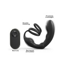 Masażer prostaty P-RING z podwójnym pierścieniem erekcyjnym, wibracjami i zdalnym sterowaniem, silikon medyczny - 9