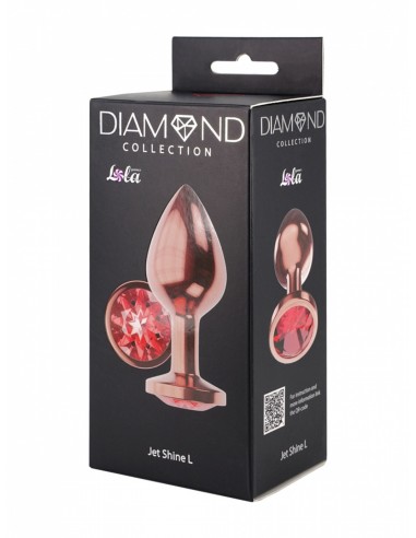 Plug-Butt Plug Diamond Ruby Shine L Rose Gold