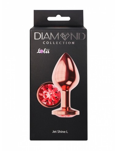 Plug-Butt Plug Diamond Ruby Shine L Rose Gold